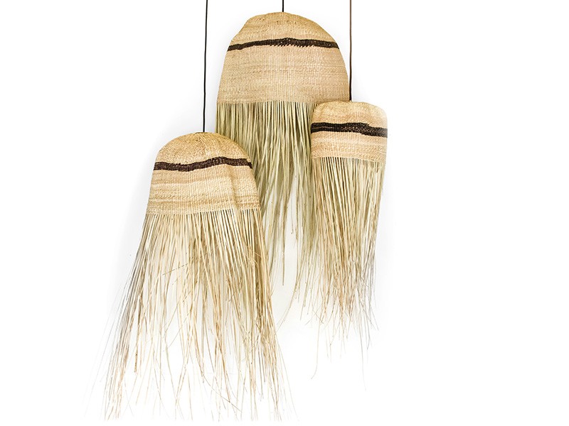 Tassel Basket Lights Brown Stripe Tassel Basket Lights Brown Stripe
